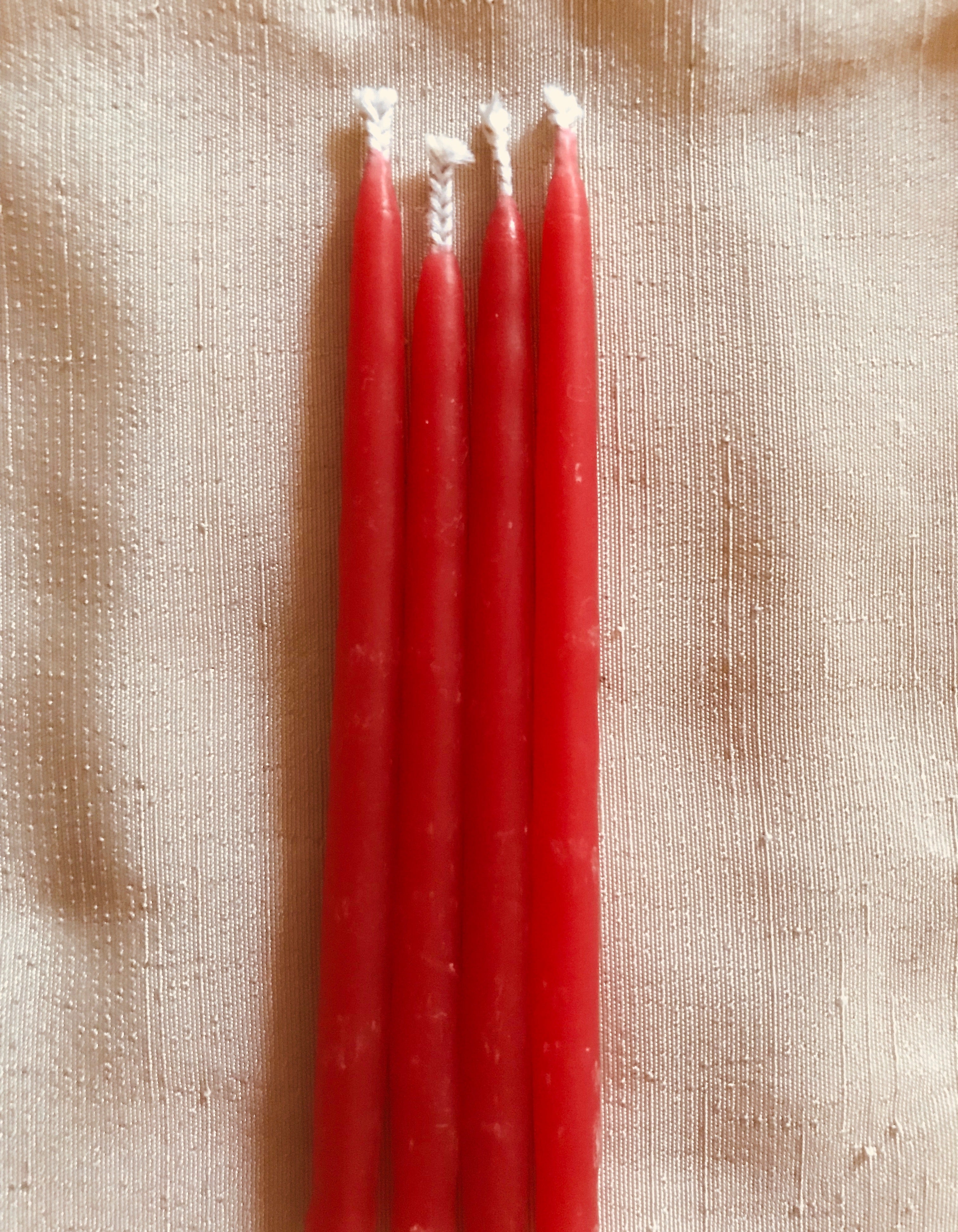 Beeswax Celebration Candles Red