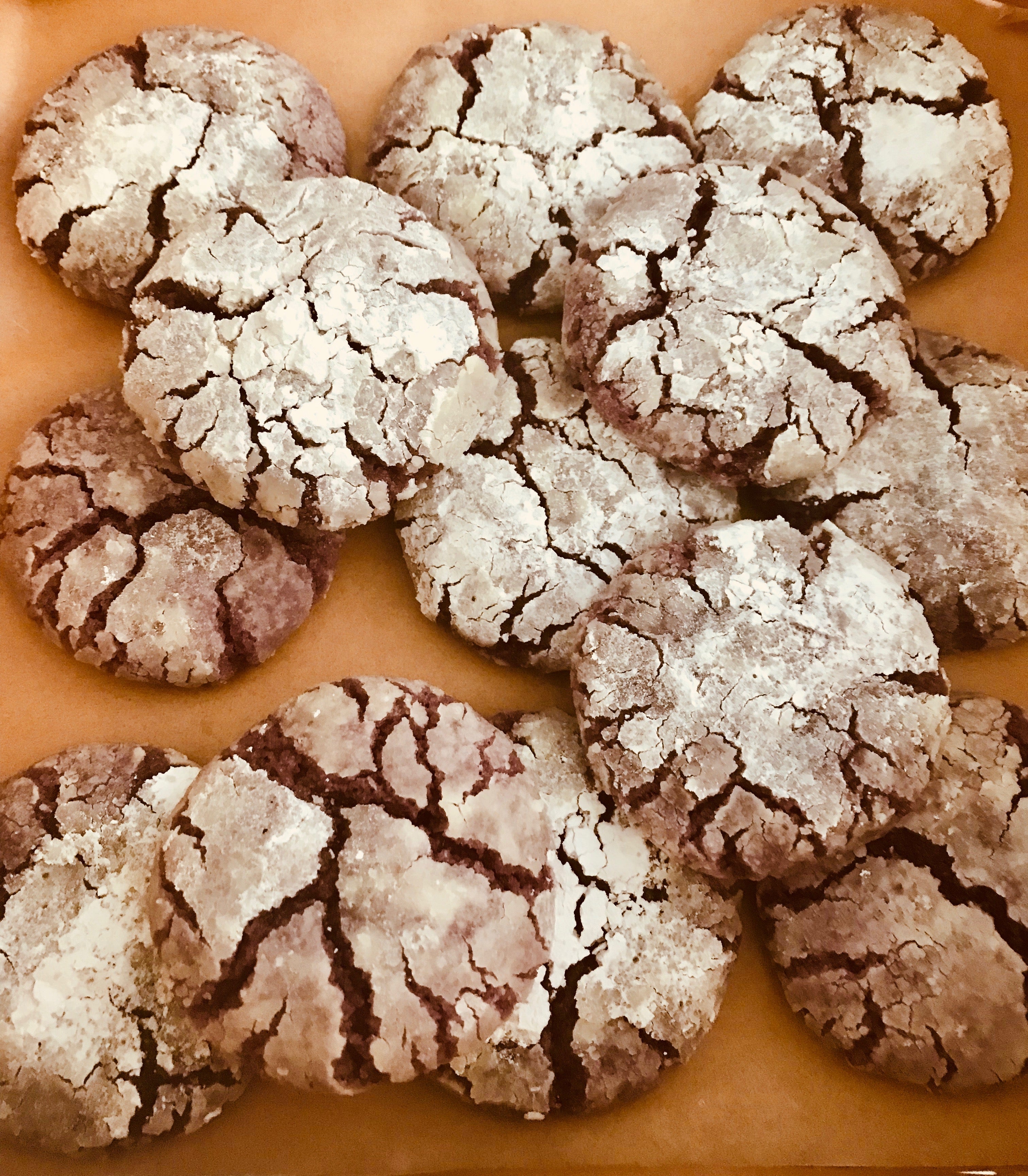 Chocolate Cacao Crinkle Cookies