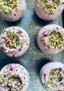 Pistachio Rose Cupcakes (Vegan)