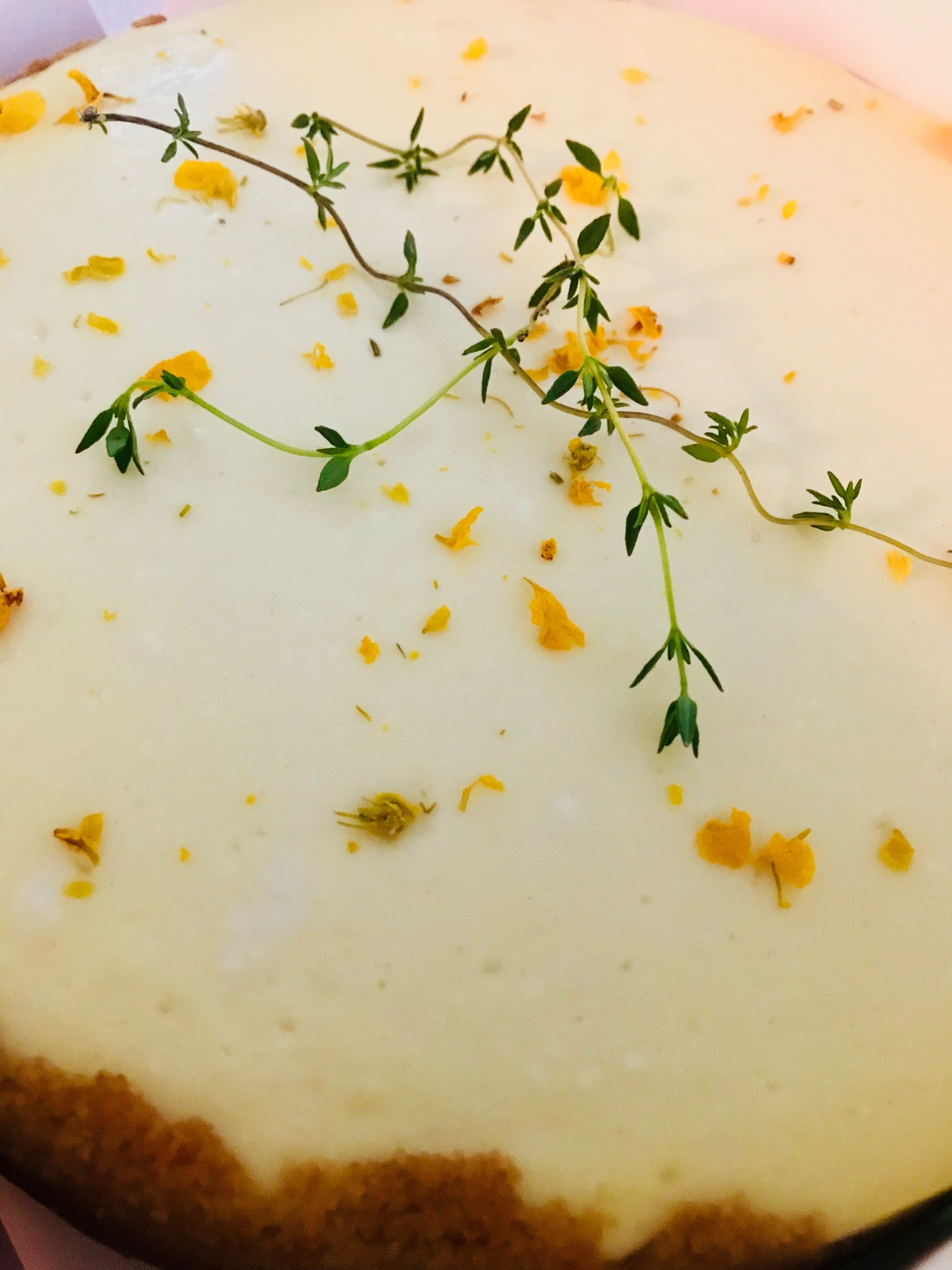 Lemon Sour Cream Cheesecake with Graham Butter Crust
