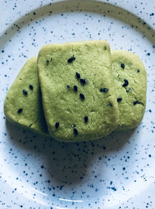 Match Roasted Black Sesame Shortbread Cookies
