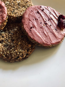 Ruby Chocolate Dipped Super Seed Cookies