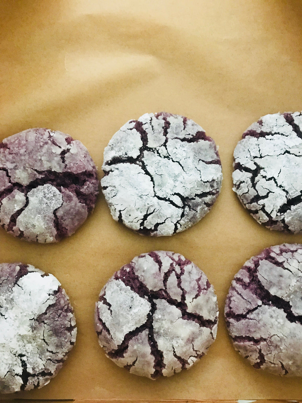 Ube Jam Sweet Purple Yam Crinkle Cookies